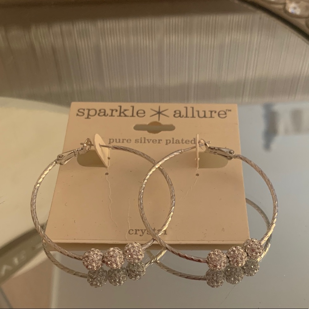 Silver plated hoops